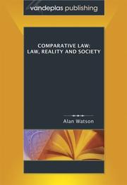 Cover of: Comparative Law: Law, Reality and Society