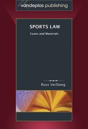 Cover of: Sports Law: Cases and Materials