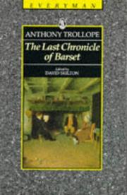 The last chronicle of Barset