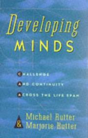 Cover of: Developing minds by Michael Rutter