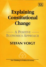 Explaining constitutional change : a positive economics approach