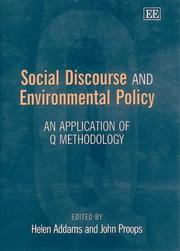 Social discourse and environmental policy : an application of Q methodology