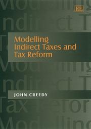 Modelling indirect taxes and tax reform