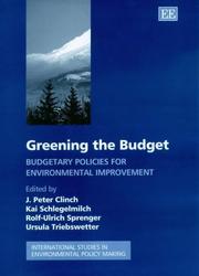 Greening the budget : budgetary policies for environmental improvement