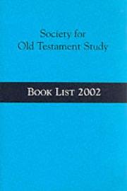 Cover of: Society for Old Testament Study: Book List 2002 (Society for Old Testament Study Book List)