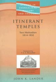 Itinerant temples : tent methodism, 1814-1832