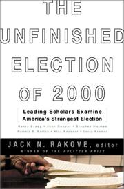 The unfinished election of 2000