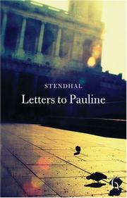 Cover of: Letters to Pauline (Hesperus Classics) by Stendhal