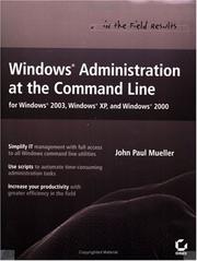 Windows administration at the command line : for Windows 2003, Windows XP, and Windows 2000