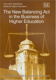 Cover of: The New Balancing Act in the Business of Higher Education