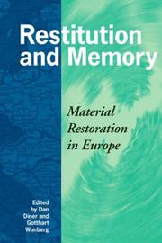 Cover of: Restitution and Memory: Material Restitution in Europe