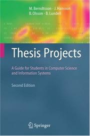 Thesis projects : a guide for students in computer science and information systems