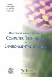 Cover of: Development and Application of Computer Techniques to Environmental Studies VII (Environmental Studies Vol 2)