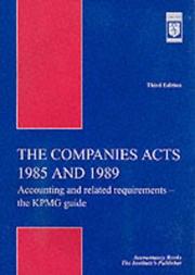 The Companies Acts 1985 and 1989 : accounting and related requirements - the KPMG guide