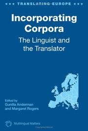 Incorporating corpora : the linguist and the translator