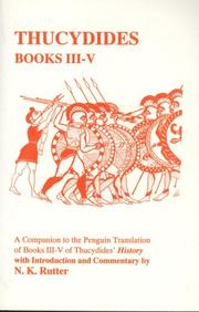 Thucydides: books III-V : a companion to the Penguin translation of Rex Warner