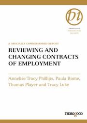 Reviewing and changing contracts of employment : a specially commissioned report