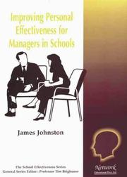 Improving personal effectiveness for managers in schools