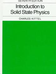 Introduction to solid state physics by Charles Kittel