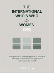 The International Who's Who of Women 2002 (International Who's Who of Women) by 3rd Ed 2002