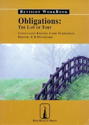 Obligations: the law of tort. Revision workbook