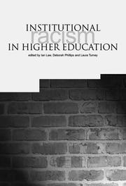 Cover of: Institutional Racism in Higher Education