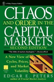 Cover of: Chaos and order in the capital markets