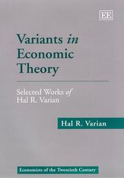 Variants in economic theory : selected works of Hal R. Varian