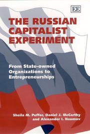 Cover of: The Russian Capitalist Experiment: From State-Owned Organizations to Entrepreneurships