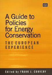 Cover of: A Guide to Policies for Energy Conservation: The European Experience