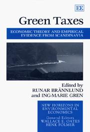 Green taxes : economic theory and empirical evidence from Scandinavia