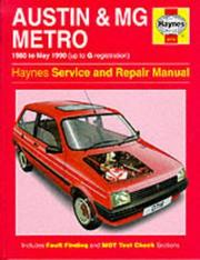 Austin/MG Metro : service and repair manual