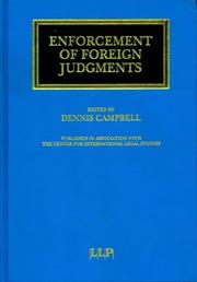 Enforcement of foreign judgments