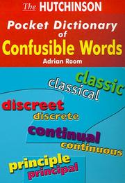 Cover of: Hutchinson Pocket Dictionary of Confusible Words (Hutchinson Pocket Dictionaries)