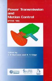 Bath Workshop on Power Transmission and Motion Control (PTMC 99)