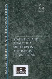 International Conference on statistics and analytical methods in automotive engineering : 24-25 September, 2002 IMechE headquarter, London, UK