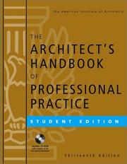 The architect's handbook of professional practice