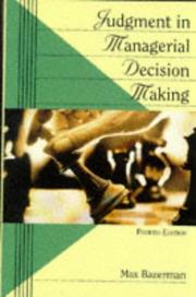 Judgment in managerial decision making