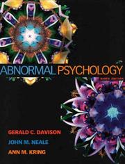 Cover of: Abnormal psychology by Gerald C. Davison