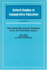 The university and the teachers : France, the United States, England