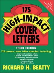 Cover of: 175 High-Impact Cover Letters by Richard H. Beatty