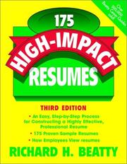 Cover of: 175 High-Impact Resumes