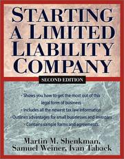 Cover of: Starting a limited liability company