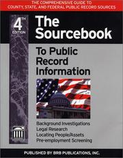 Cover of: The Sourcebook to Public Record Information 4th Edition (Sourcebook to Public Record Information, 4th ed)