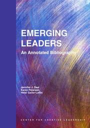 Cover of: Emerging Leaders: An Annotated Bibliography