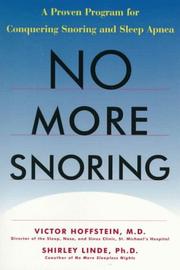 No more snoring : a proven program for conquering snoring and sleep apnea