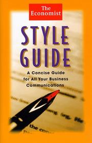 Cover of: The Economist Style Guide: A Concise Guide for All Your Business Communications (Economist)
