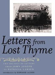 Cover of: Letters from Lost Thyme by John Joseph, Patricia Larsen