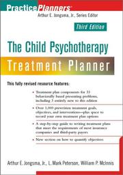 Cover of: The child psychotherapy treatment planner
