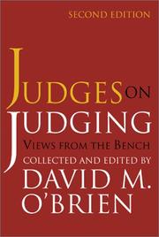 Cover of: Judges on Judging: Views from the Bench